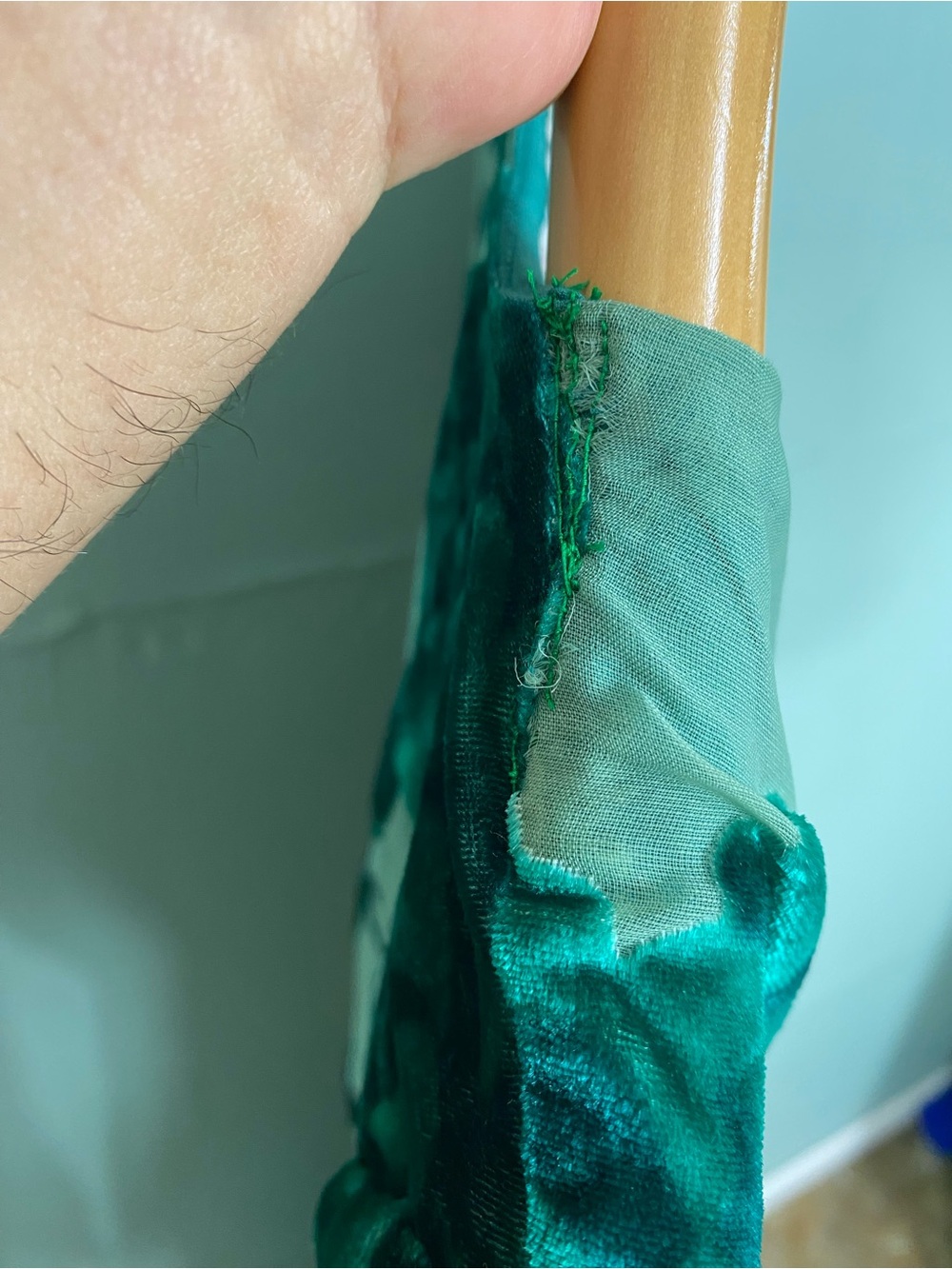 Anthropologie Hutch Velvet Wrap Dress Green Maxi Floral Small - Picture 7 of 8